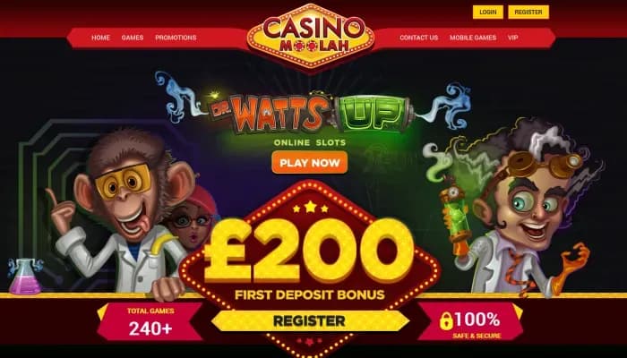 Casino Moolah website screenshot
