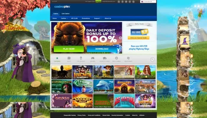 Casino Plex website screenshot