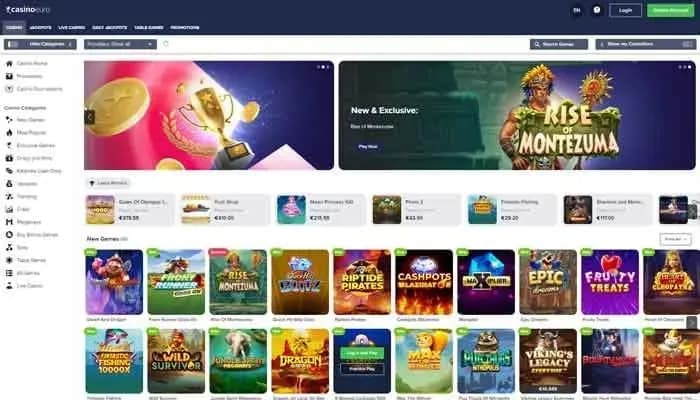 CasinoEuro website screenshot