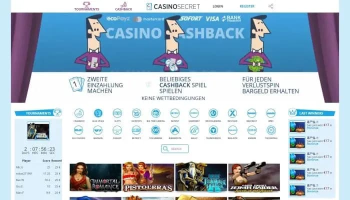 CasinoSecret website screenshot