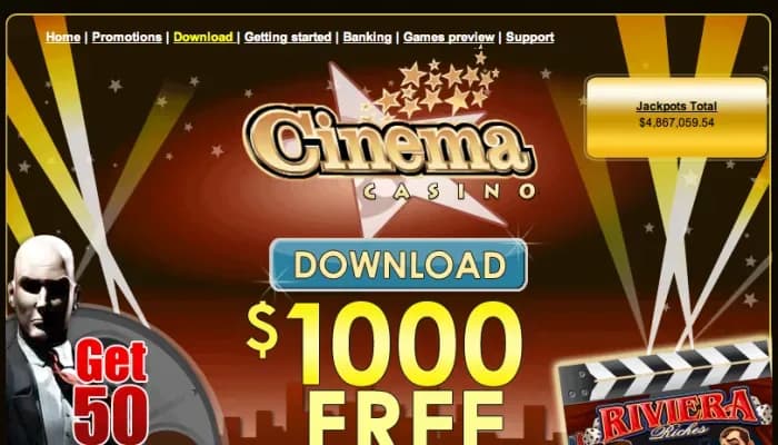 Cinema Casino website screenshot