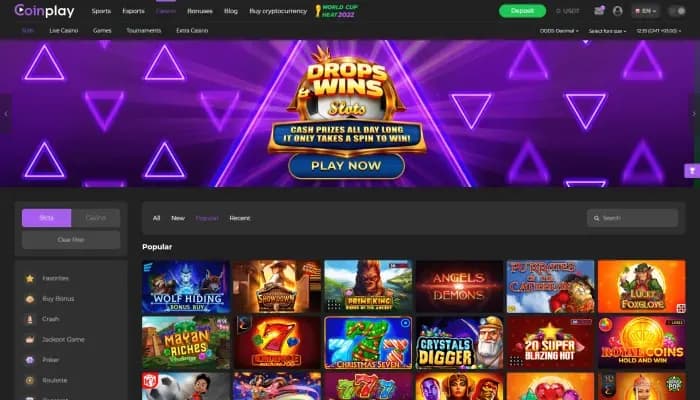Coinplay Casino website screenshot