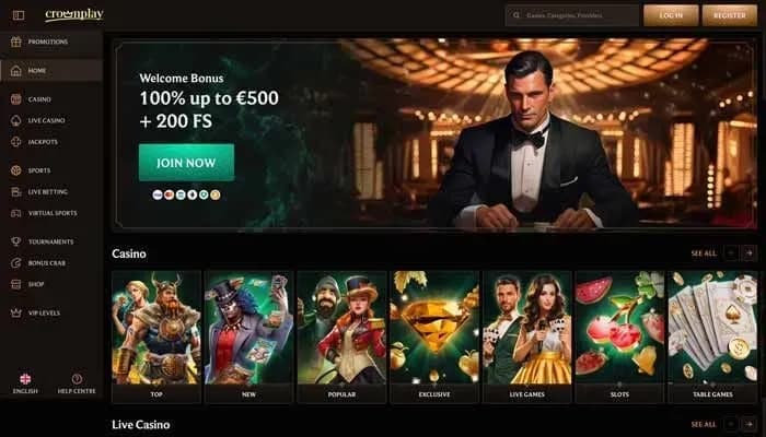 CrownPlay Casino website screenshot