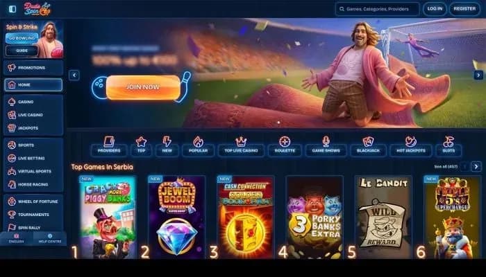 DudeSpin Casino website screenshot