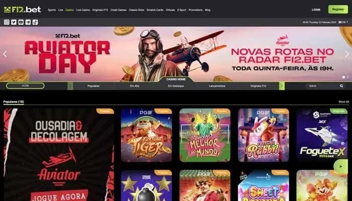 F12.Bet Casino website screenshot