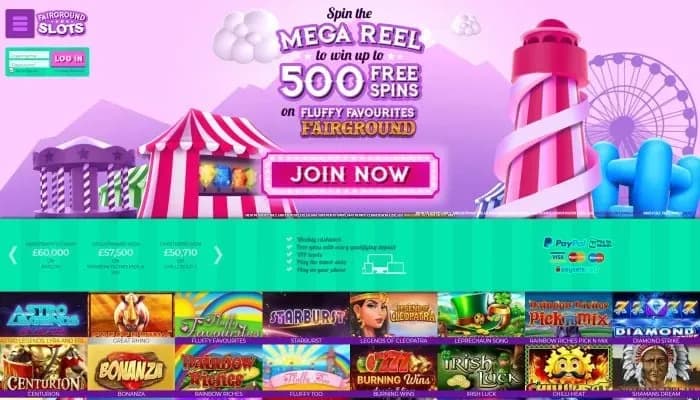 Fair Ground Slot Casino website screenshot