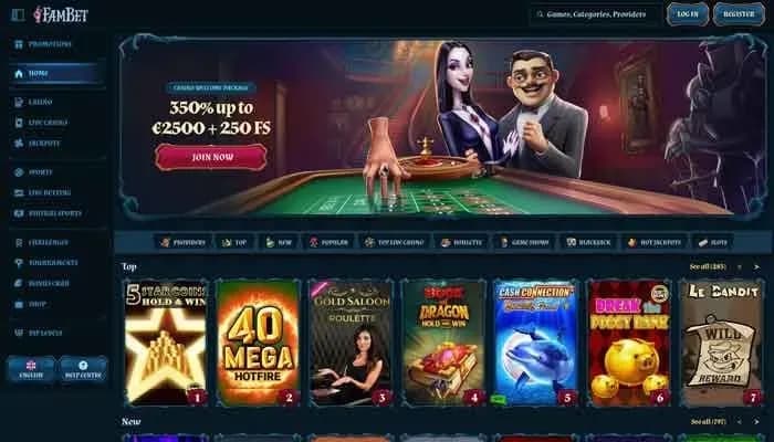 FamBet Casino website screenshot