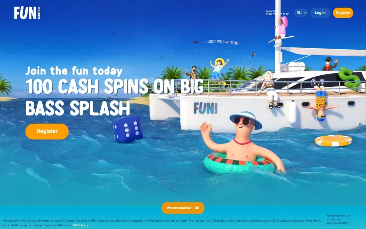 Fun Casino website screenshot