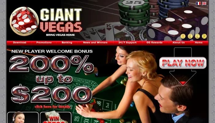 Giant Vegas Casino website screenshot