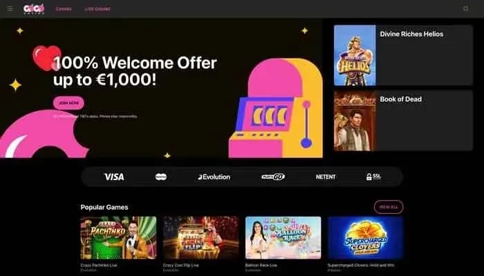 GoGoCasino website screenshot