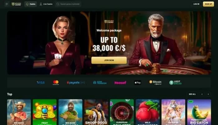 Goldex Casino website screenshot