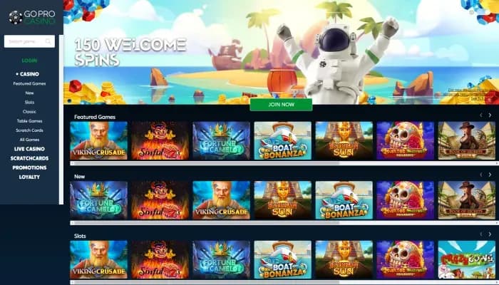 GoProCasino website screenshot