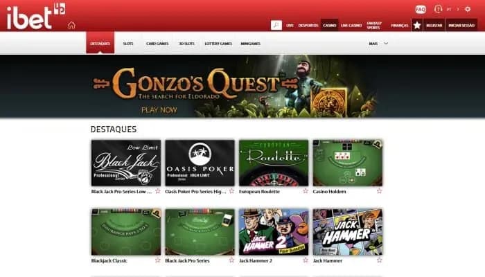 ibetup Casino website screenshot