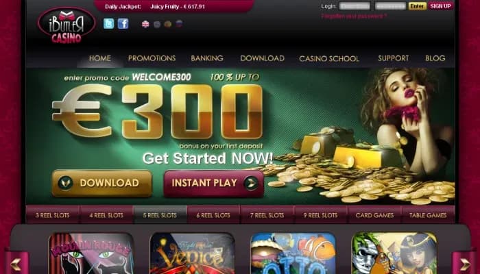 iButler Casino website screenshot