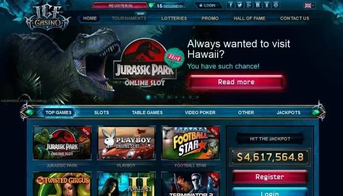 IceCasino website screenshot