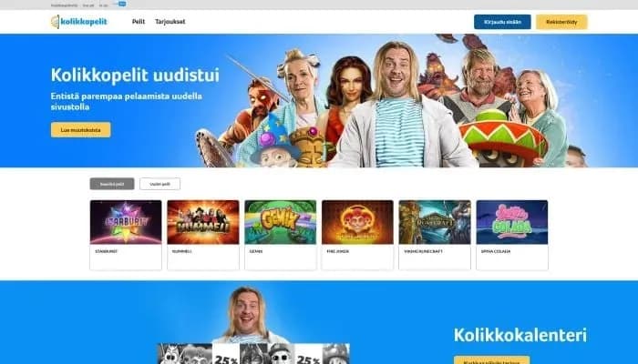 Kolikkopelit Casino website screenshot