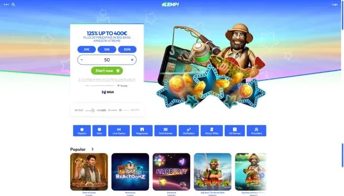 Lempi Casino website screenshot