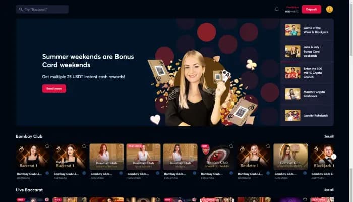 Livecasino.io website screenshot