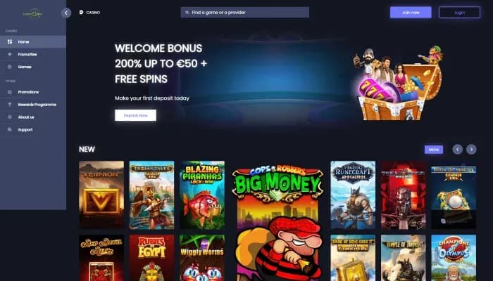 LuckyPokerBet Casino website screenshot