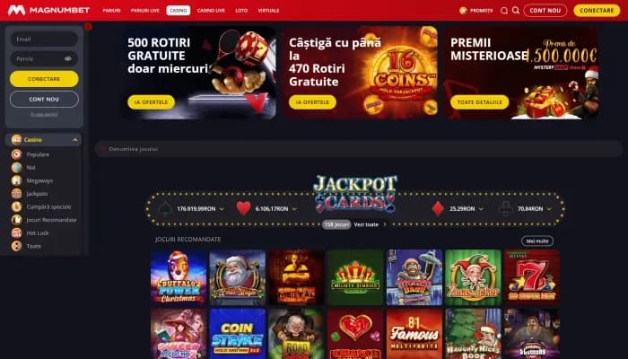 Magnumbet Casino website screenshot