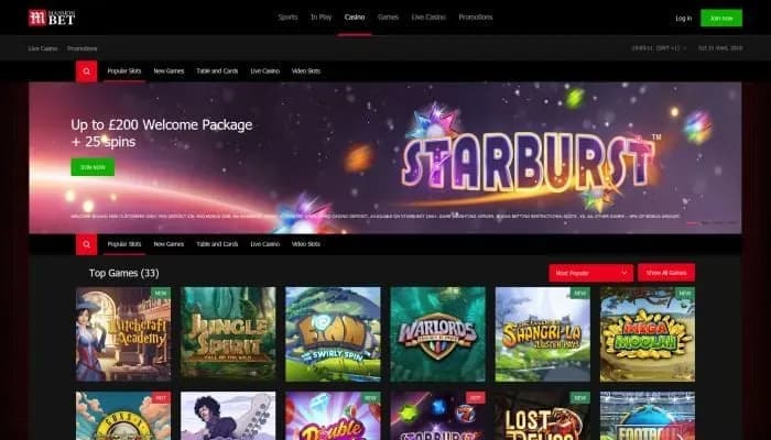 Mansion Bet Casino website screenshot