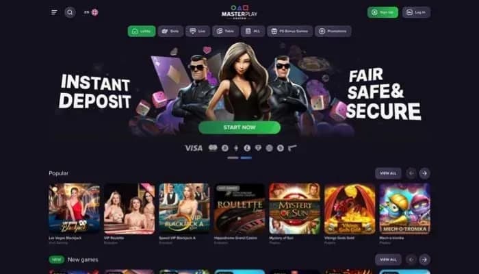 MasterPlay Casino website screenshot