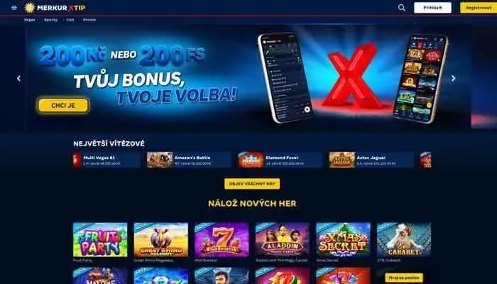 MerkurXTip Casino website screenshot