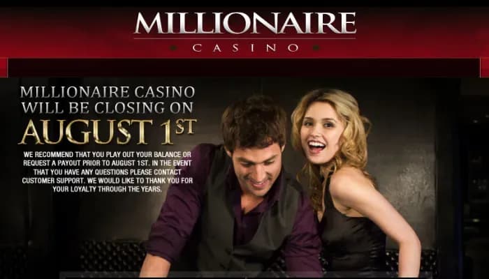 Millionaire.com Casino website screenshot