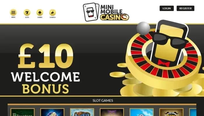 Mini Mobile Casino website screenshot