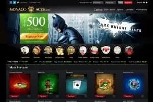 MonacoAces Casino website screenshot