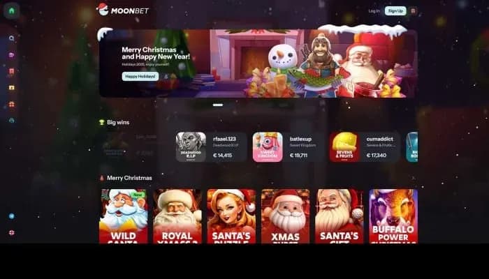 MoonBet Casino website screenshot
