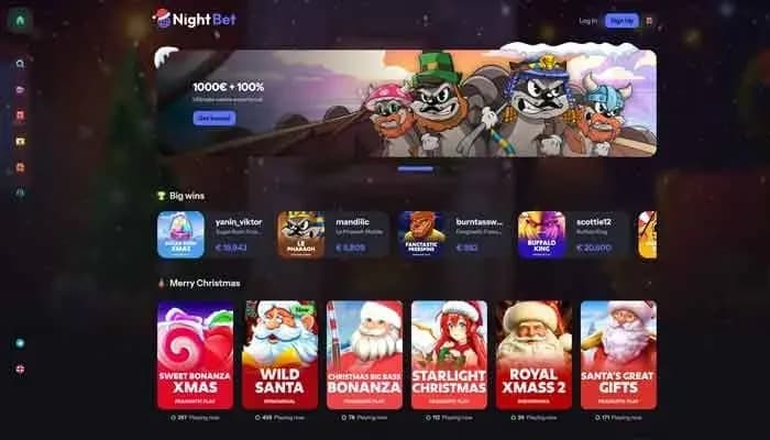 NightBet Casino website screenshot