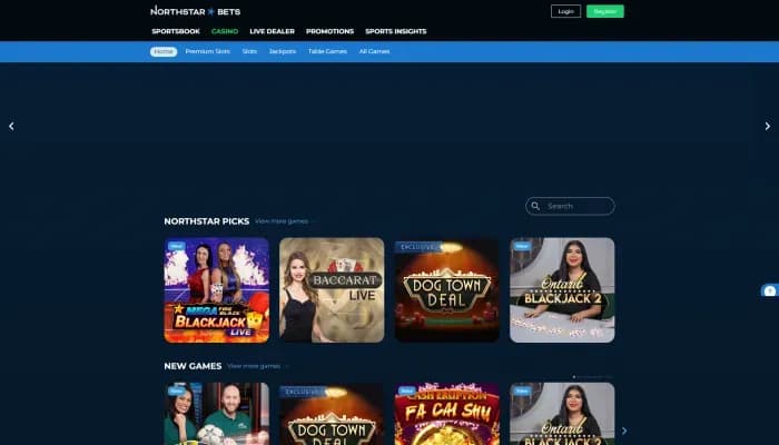 Northstar Bets Casino Ontario website screenshot