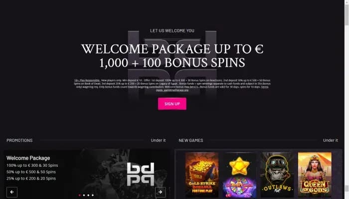 PlayGrand Casino website screenshot