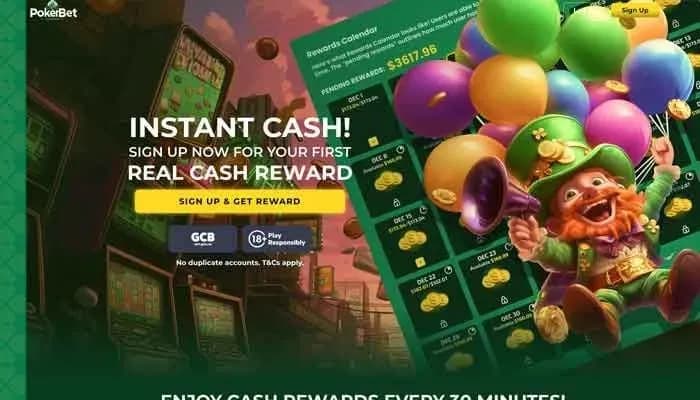 PokerBet Casino website screenshot