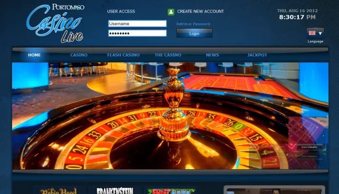 Portomaso Casino website screenshot