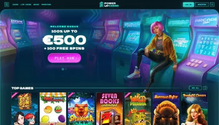 PowerUp Casino website screenshot