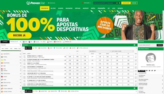 Premier Bet Casino website screenshot