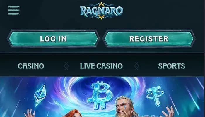Ragnaro Casino website screenshot