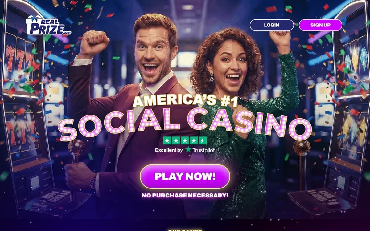RealPrize Casino website screenshot