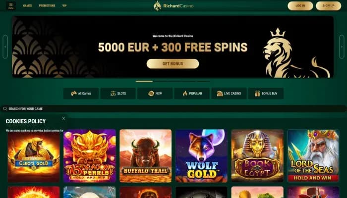 Richard Casino website screenshot