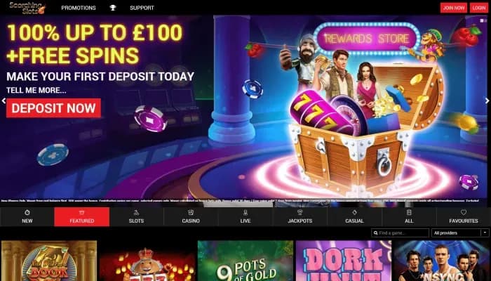 Scorching Slots Casino website screenshot