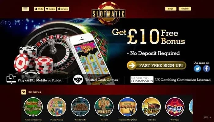 Slot Matic Casino website screenshot