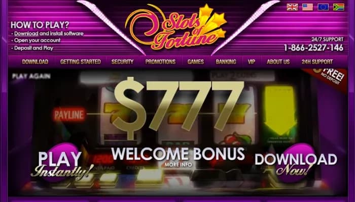 Slots of Fortune Casino website screenshot