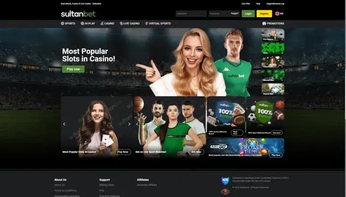 Sultanbet Casino website screenshot