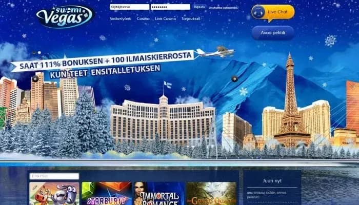 Suomi Vegas Casino website screenshot