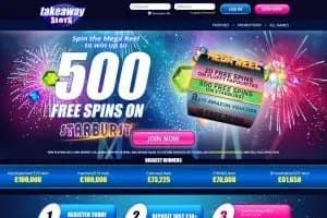 Takeaway Slots Casino website screenshot