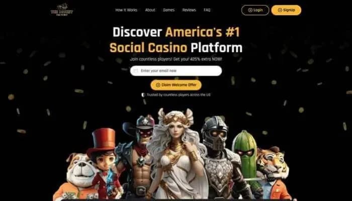 The Money Factory Casino website screenshot