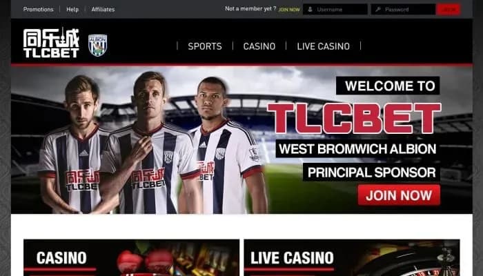 TLCBET Casino website screenshot