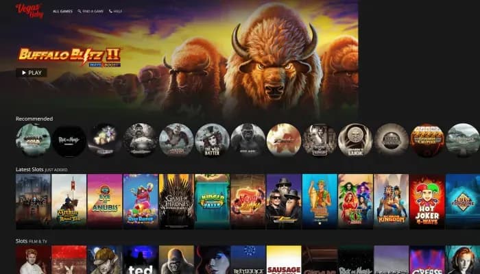 Vegas Baby Casino website screenshot
